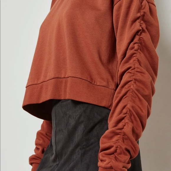 Forever 21 Lot of 2 Ruched Sleeve Sweatshirt & hoodie sweatshirt size XL - Picture 3 of 9